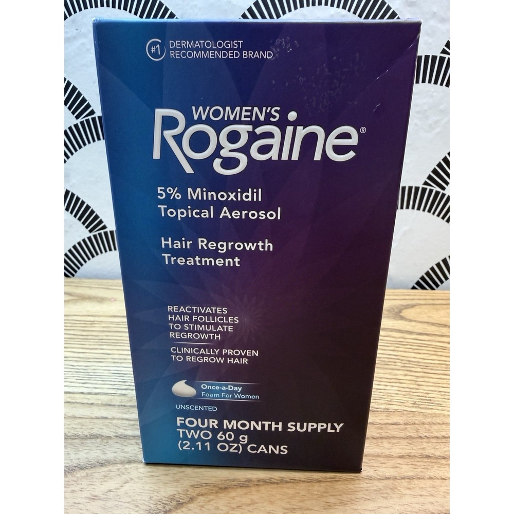 Women's Rogaine 5% Minoxidil Topical hair regrowth 4 month supply, exp 2027